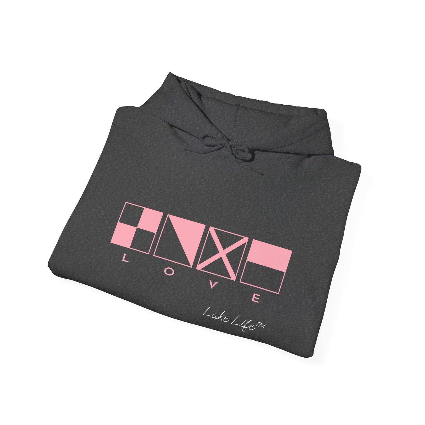 Nautical Love Code Flags Lake Life™ Hooded Sweatshirt by Pontoon Girl®
