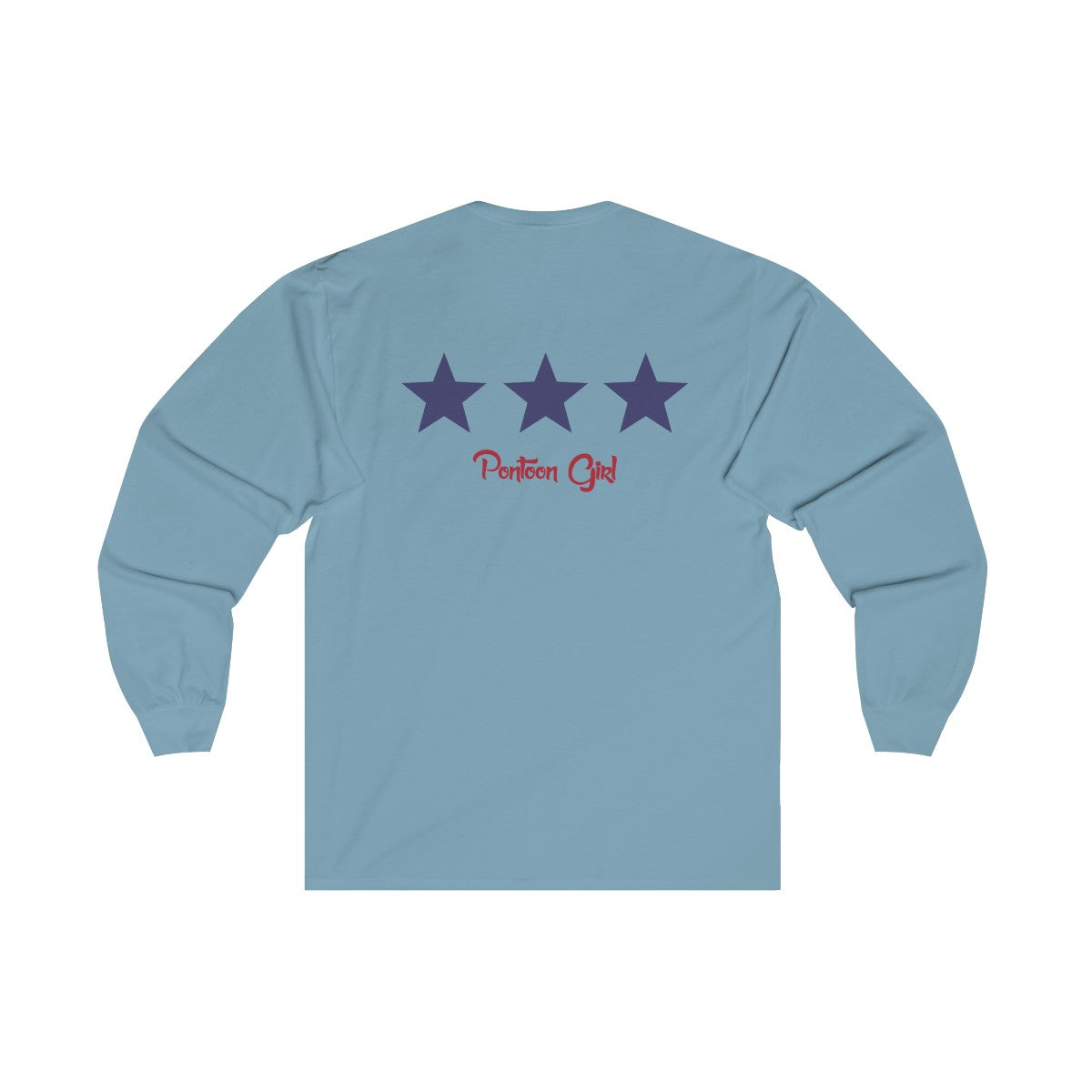 Pontoon Girl - Red White and Toon - Classic Flag Long Sleeve T Shirt