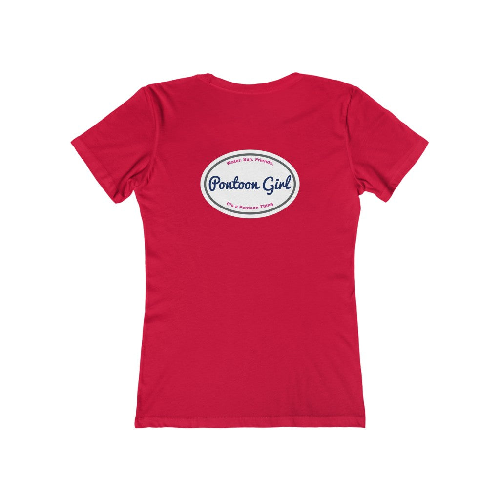 Classic Pontoon Girl Logo T Shirt - Style: Women's The Boyfriend Tee