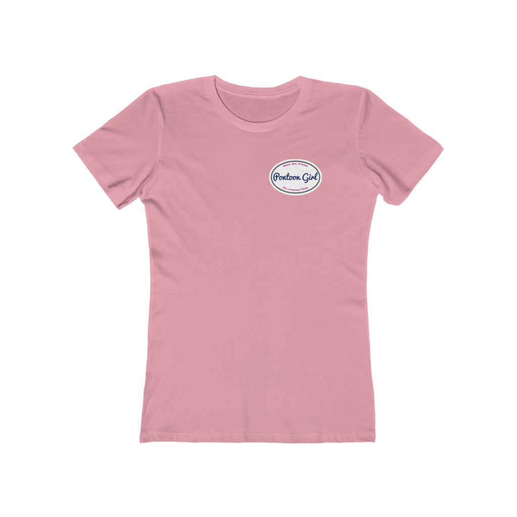 Classic Pontoon Girl Logo T Shirt - Style: Women's The Boyfriend Tee