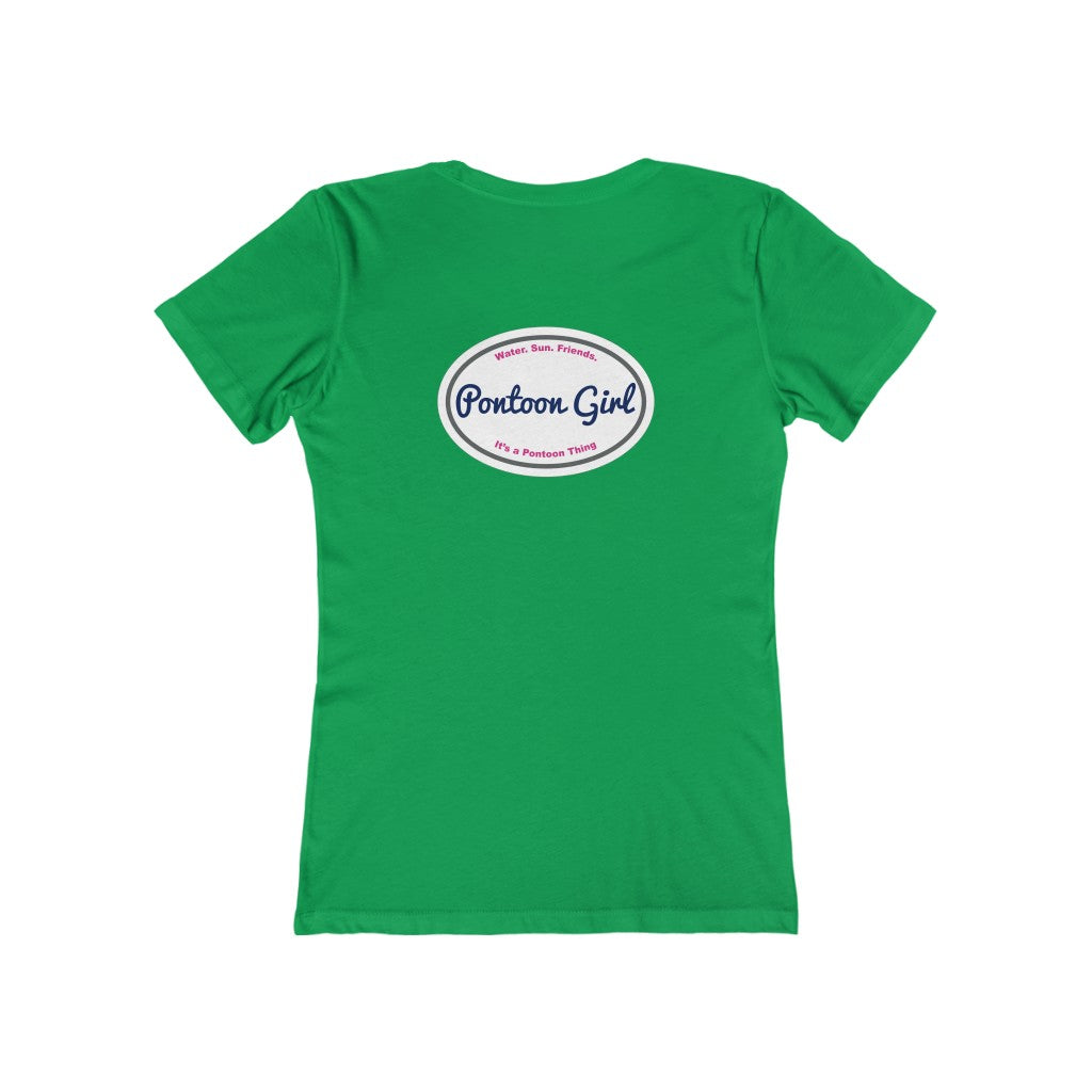 Classic Pontoon Girl Logo T Shirt - Style: Women's The Boyfriend Tee