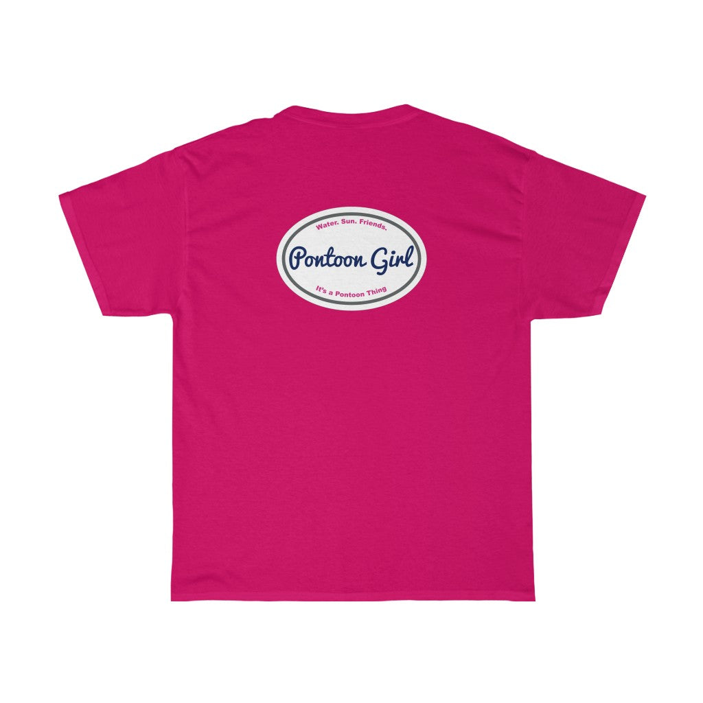 Classic Pontoon Girl Logo T Shrit - Style: Unisex Heavy Cotton Tee