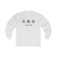 Pontoon Girl - Red White and Toon - Contemporary Flag Long Sleeve T