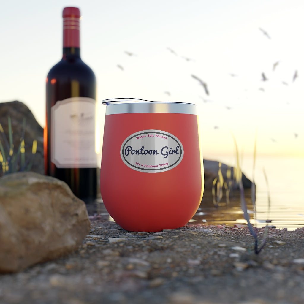 Classic Pontoon Girl - Insulated Cup - Wine Glass