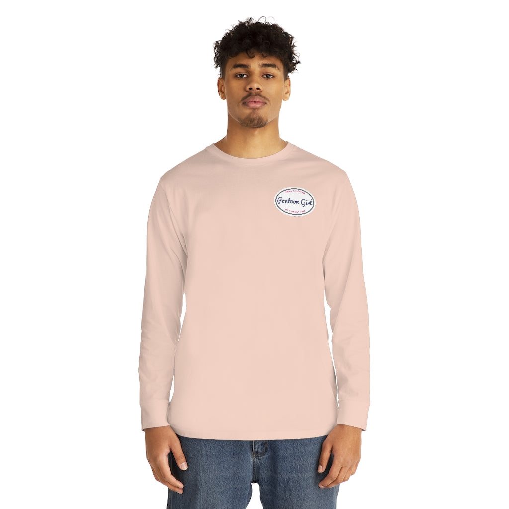 Classic Pontoon Girl Logo Long Sleeve T Shirt - Style: Long Sleeve Crewneck Tee