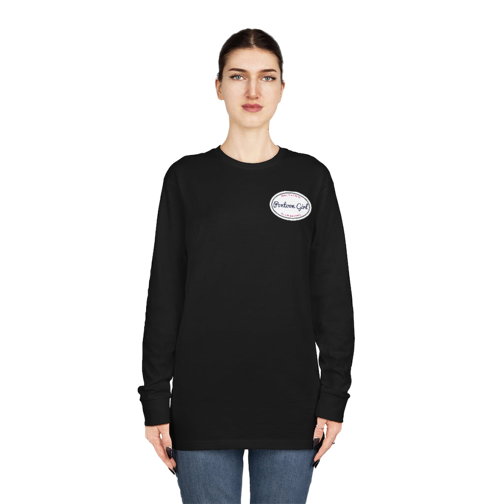 Classic Pontoon Girl Logo Long Sleeve T Shirt - Style: Long Sleeve Crewneck Tee