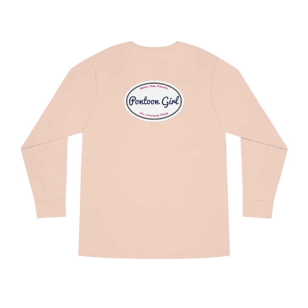 Classic Pontoon Girl Logo Long Sleeve T Shirt - Style: Long Sleeve Crewneck Tee