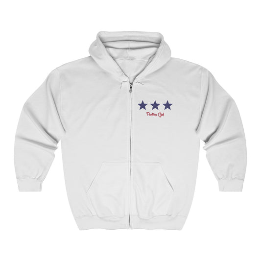Full Zip Hoodie - Classic Flag - Red White and Toon