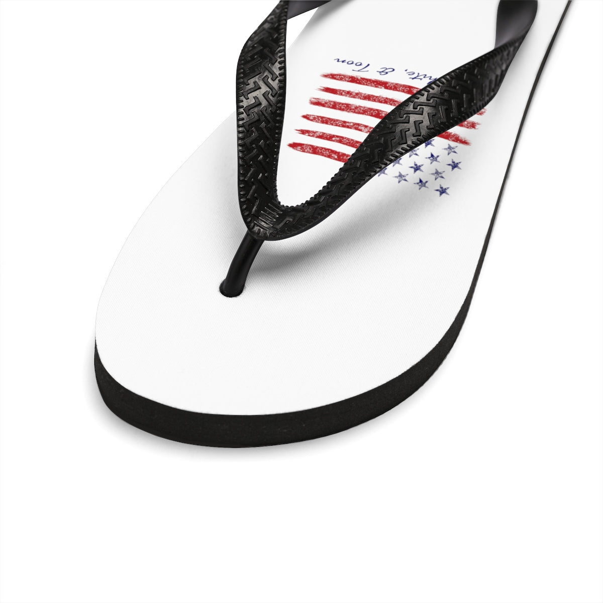 Pontoon Girl - Red White and Toon - Flip Flops - Contemporary Flag