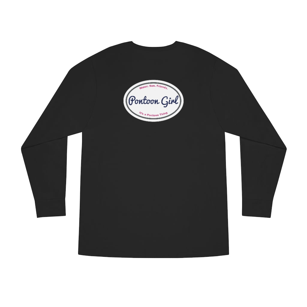 Classic Pontoon Girl Logo Long Sleeve T Shirt - Style: Long Sleeve Crewneck Tee
