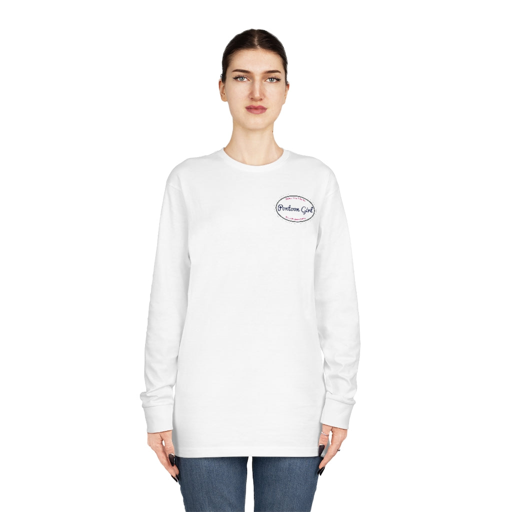 Classic Pontoon Girl Logo Long Sleeve T Shirt - Style: Long Sleeve Crewneck Tee