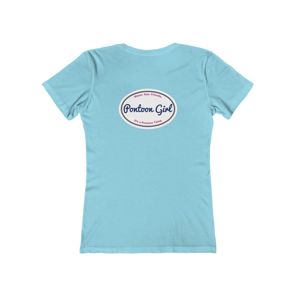 Classic Pontoon Girl Logo T Shirt - Style: Women's The Boyfriend Tee