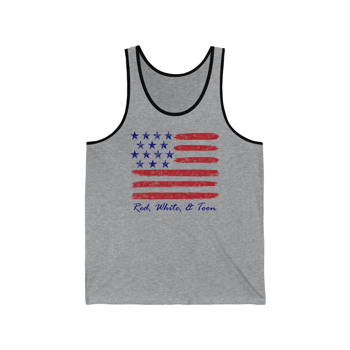 Tank Top -  Contemporary Flag - Red White and Toon - TWO SIDED DESIGN