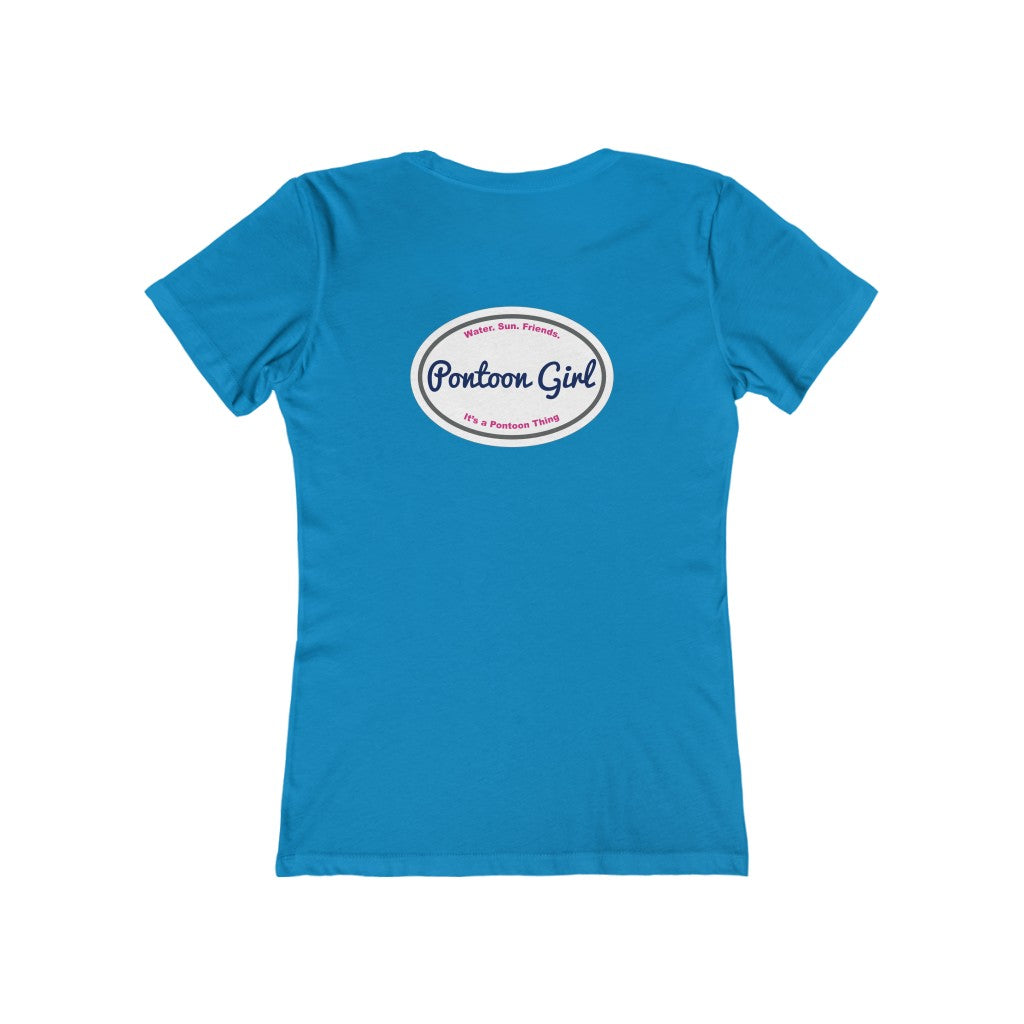 Classic Pontoon Girl Logo T Shirt - Style: Women's The Boyfriend Tee