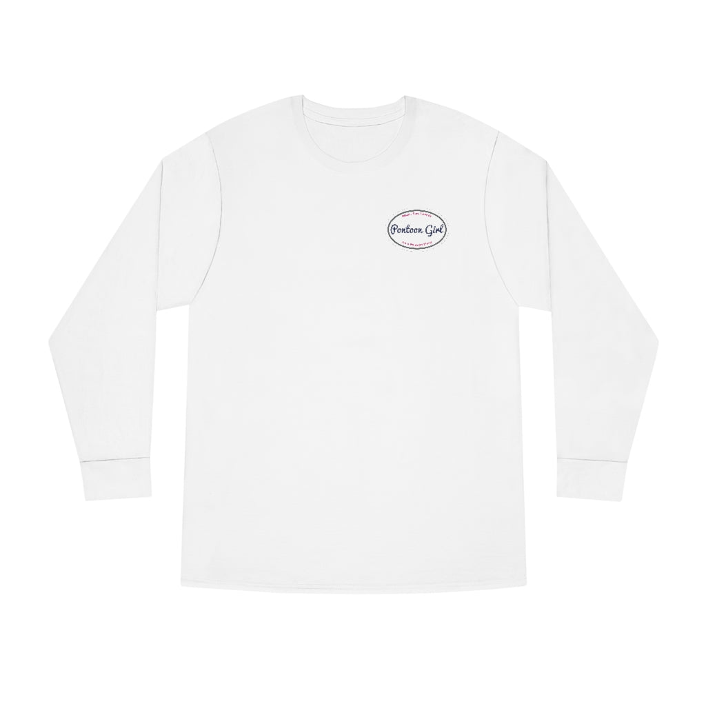 Classic Pontoon Girl Logo Long Sleeve T Shirt - Style: Long Sleeve Crewneck Tee
