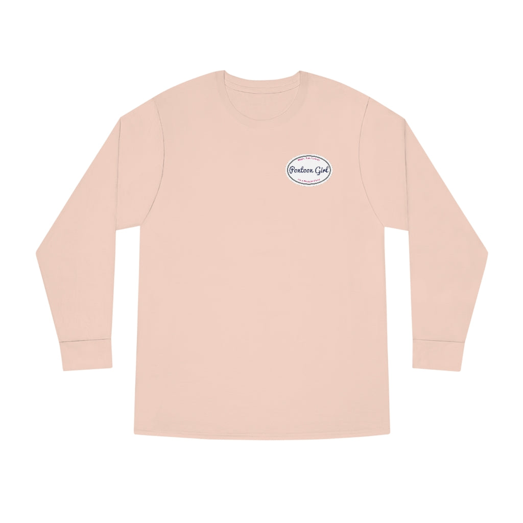 Classic Pontoon Girl Logo Long Sleeve T Shirt - Style: Long Sleeve Crewneck Tee