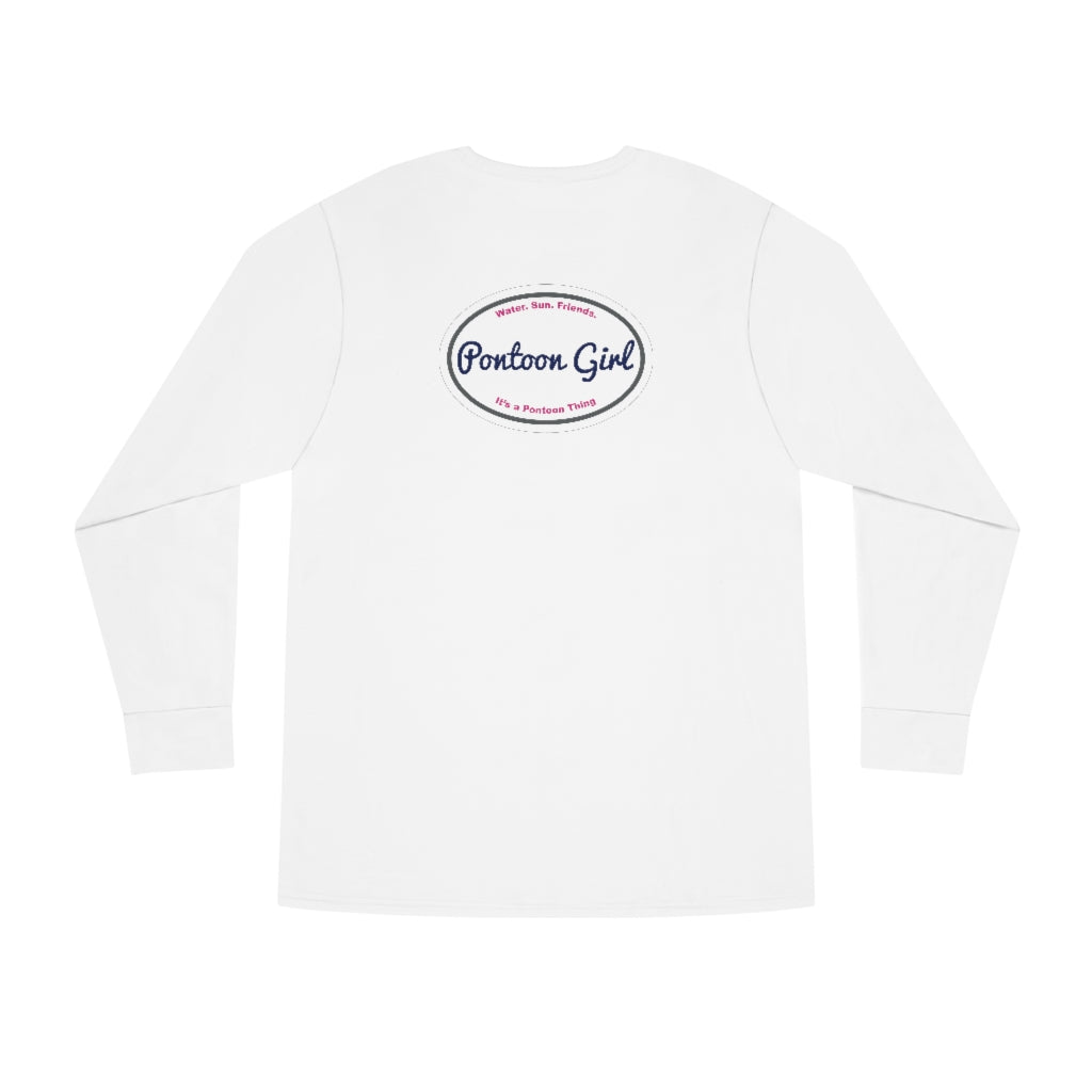 Classic Pontoon Girl Logo Long Sleeve T Shirt - Style: Long Sleeve Crewneck Tee