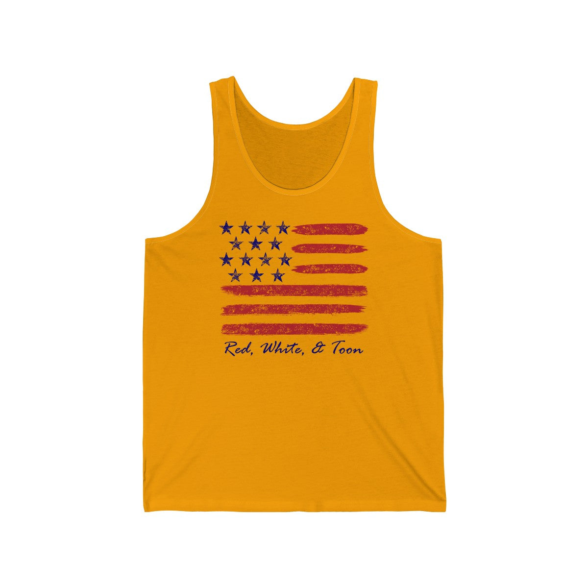 Tank Top - Contemporary Flag - Red White and Toon - TWO SIDED DESIGN
