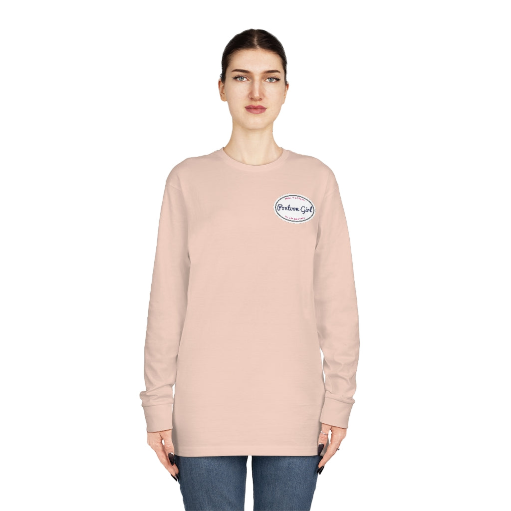 Classic Pontoon Girl Logo Long Sleeve T Shirt - Style: Long Sleeve Crewneck Tee