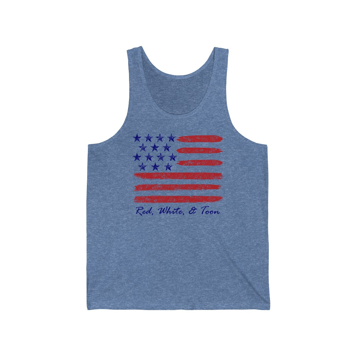 Tank Top - Contemporary Flag - Red White and Toon - TWO SIDED DESIGN