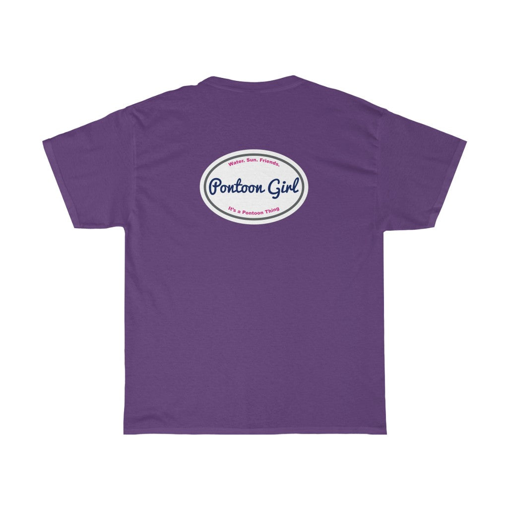 Classic Pontoon Girl Logo T Shrit - Style: Unisex Heavy Cotton Tee
