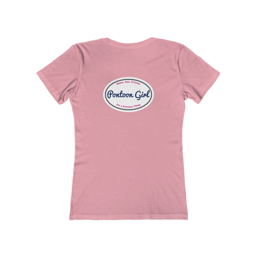 Classic Pontoon Girl Logo T Shirt - Style: Women's The Boyfriend Tee