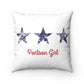Pontoon Girl - Red White and Toon - Contemporary Pillow