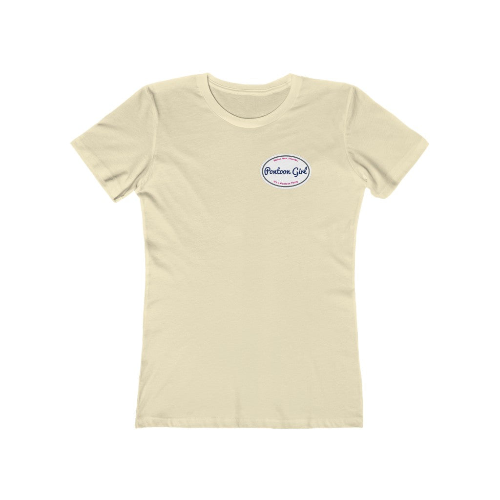 Classic Pontoon Girl Logo T Shirt - Style: Women's The Boyfriend Tee