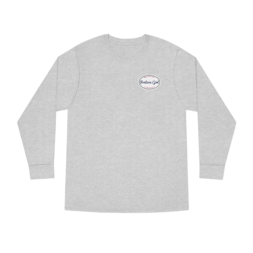 Classic Pontoon Girl Logo Long Sleeve T Shirt - Style: Long Sleeve Crewneck Tee