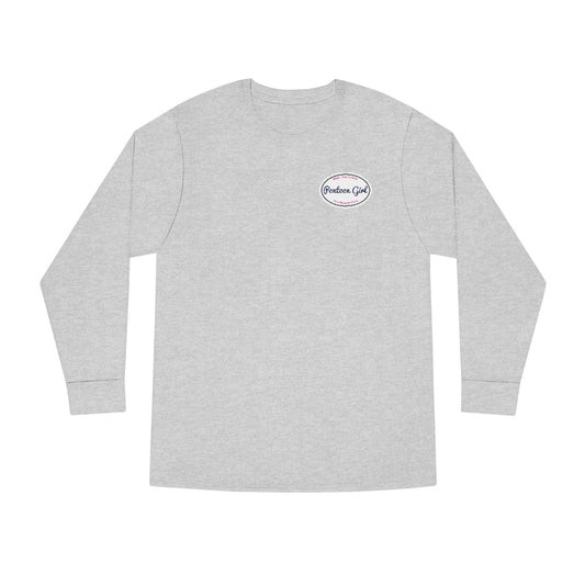 Classic Pontoon Girl Logo Long Sleeve T Shirt - Style: Long Sleeve Crewneck Tee