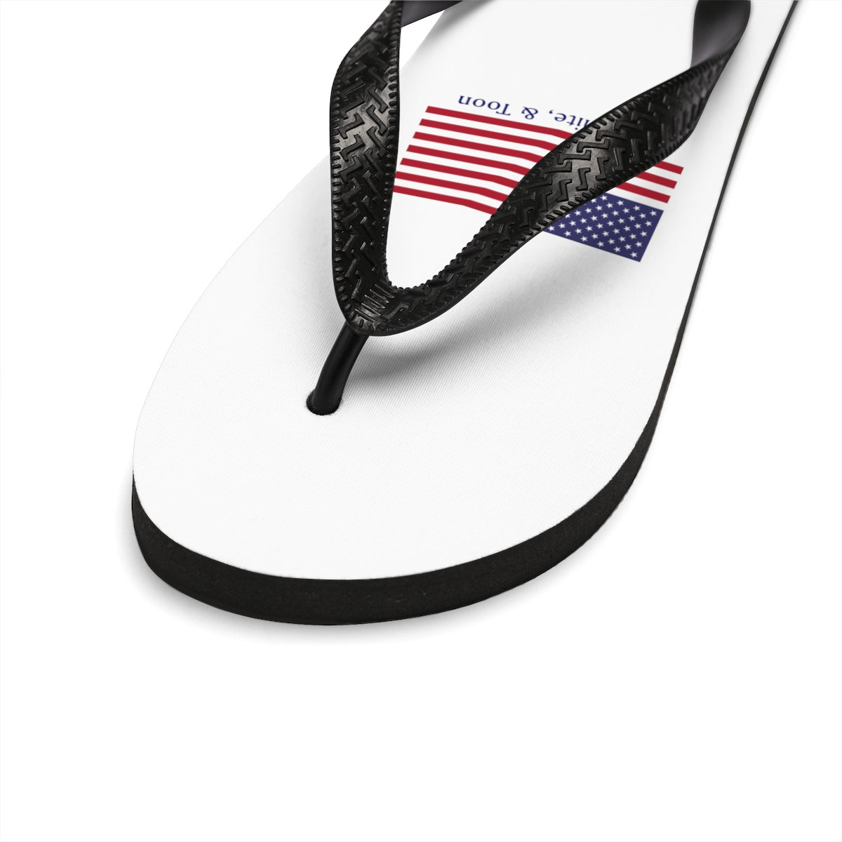 Pontoon Girl - Red White and Toon - Flip Flops - Classic Flag