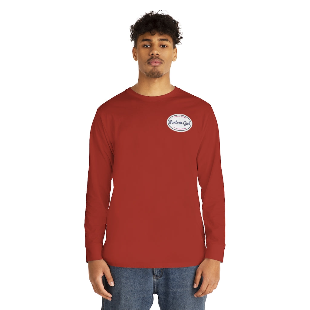 Classic Pontoon Girl Logo Long Sleeve T Shirt - Style: Long Sleeve Crewneck Tee