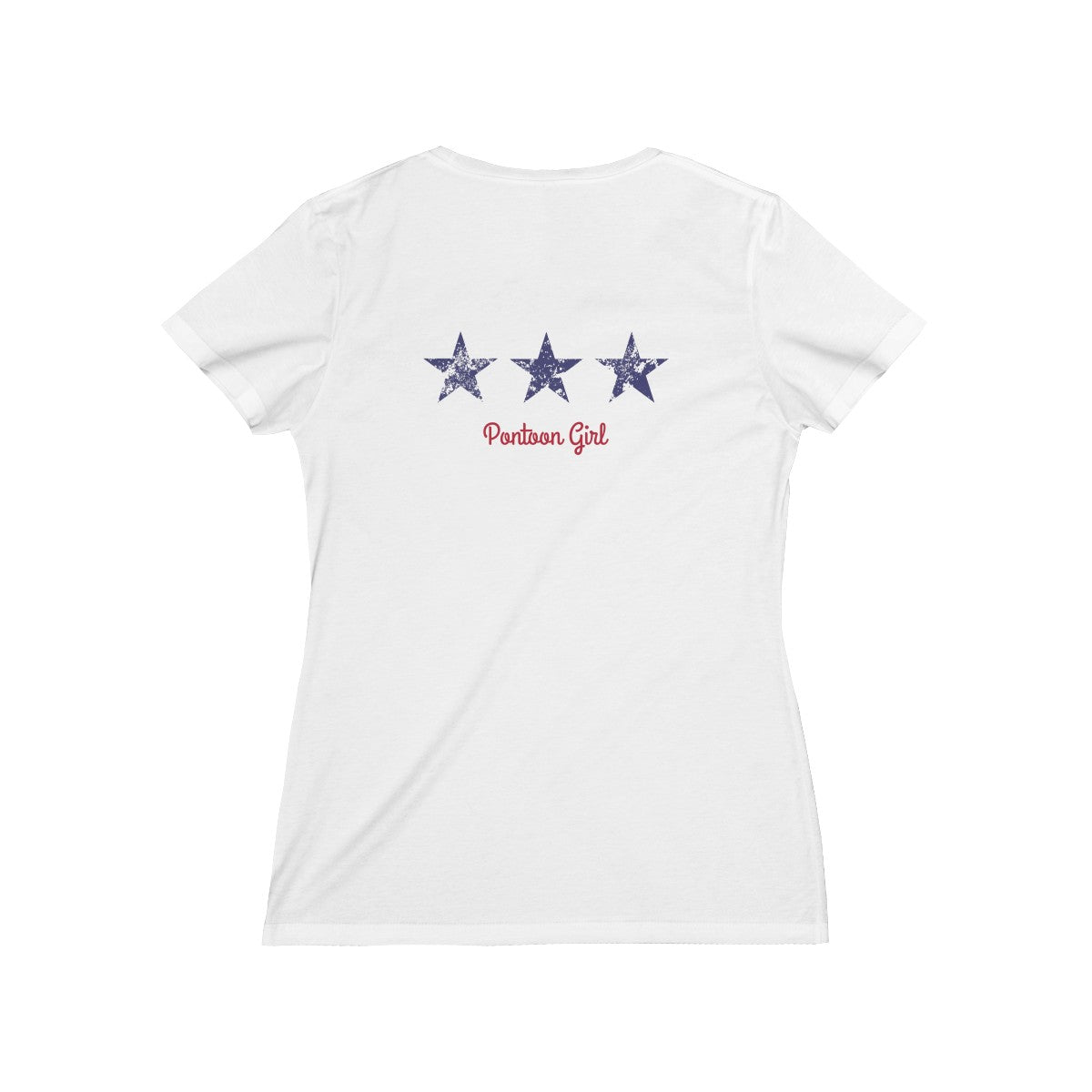 Ladies Cut - Red White and Toon Contemporary Flag Design