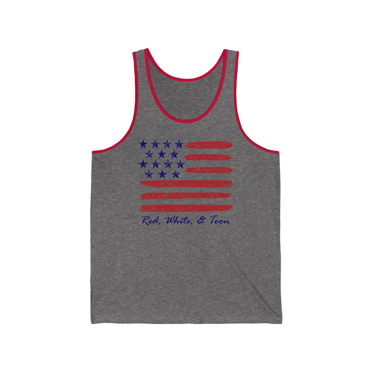 Tank Top - Contemporary Flag - Red White and Toon - TWO SIDED DESIGN