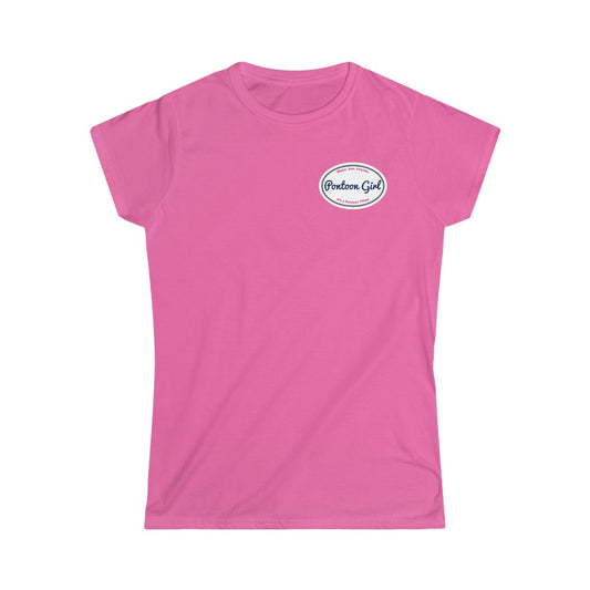 Classic Pontoon Girl Logo T Shirt - Style: Women's Softstyle Tee