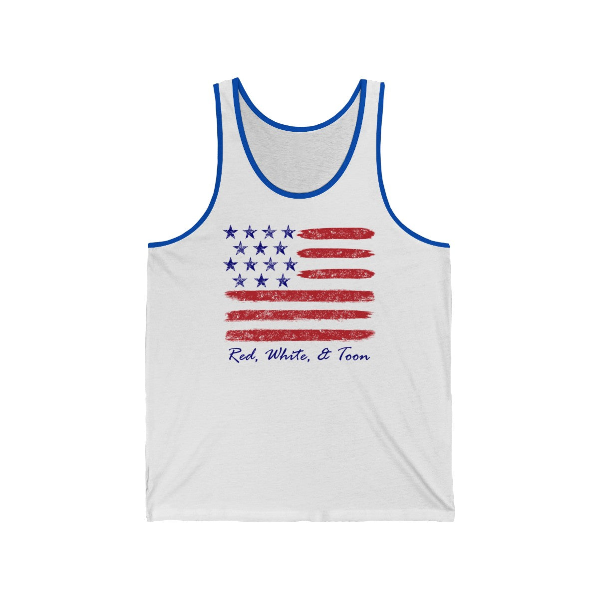 Tank Top - Contemporary Flag - Red White and Toon - TWO SIDED DESIGN