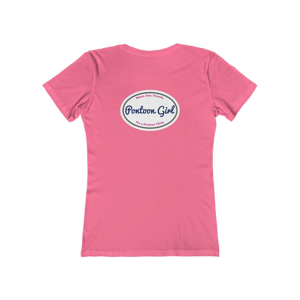 Classic Pontoon Girl Logo T Shirt - Style: Women's The Boyfriend Tee