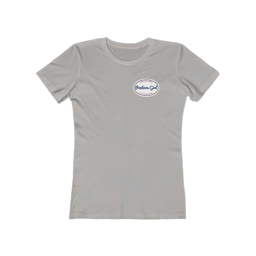 Classic Pontoon Girl Logo T Shirt - Style: Women's The Boyfriend Tee