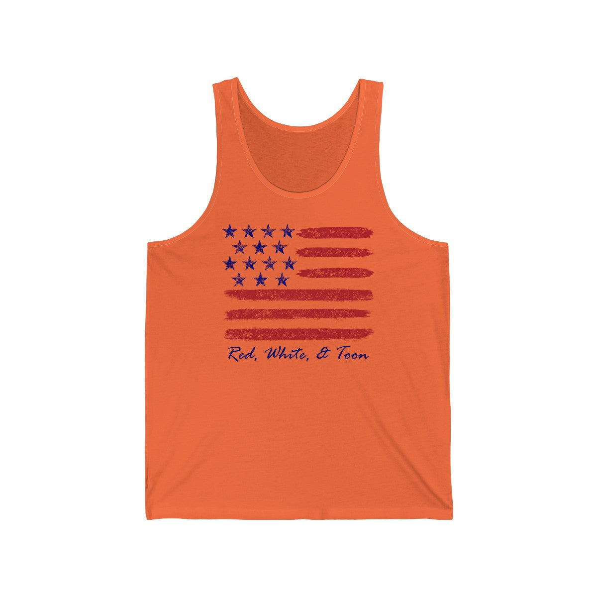 Tank Top - Contemporary Flag - Red White and Toon - TWO SIDED DESIGN