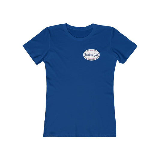 Classic Pontoon Girl Logo T Shirt - Style: Women's The Boyfriend Tee