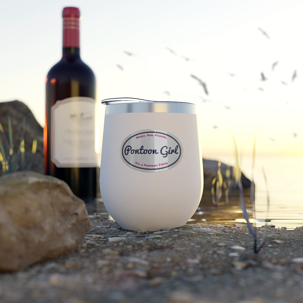 Classic Pontoon Girl - Insulated Cup - Wine Glass