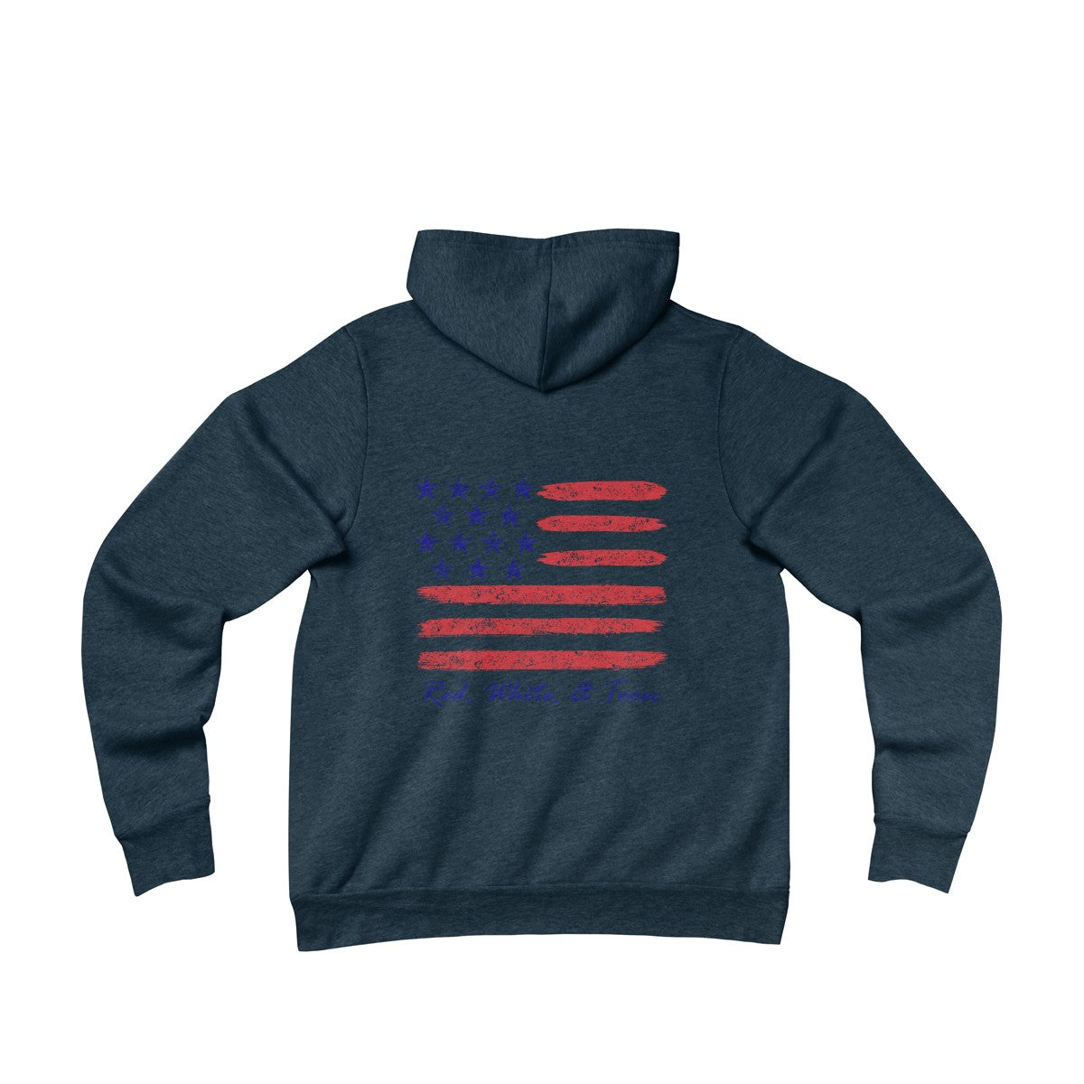 Pontoon Girl - Red White and Toon - Contemporary Flag Hoodie
