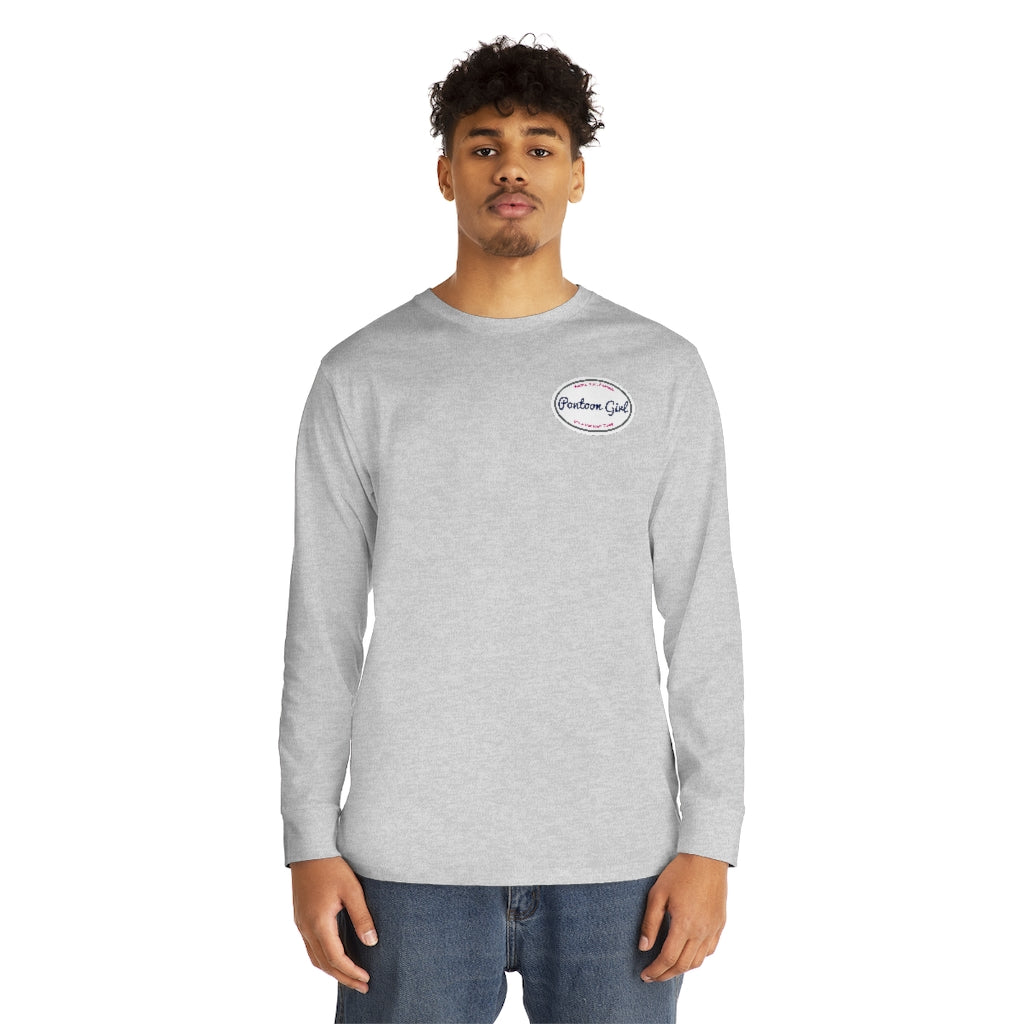 Classic Pontoon Girl Logo Long Sleeve T Shirt - Style: Long Sleeve Crewneck Tee