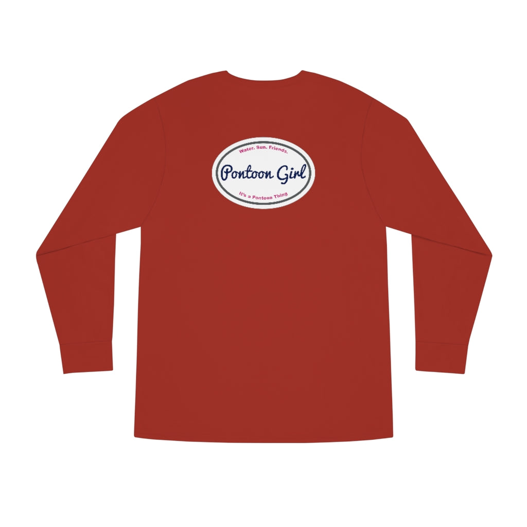 Classic Pontoon Girl Logo Long Sleeve T Shirt - Style: Long Sleeve Crewneck Tee