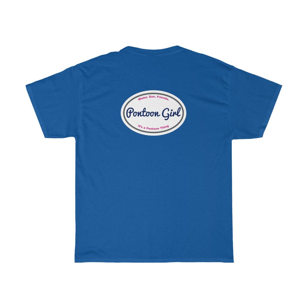 Classic Pontoon Girl Logo T Shrit - Style: Unisex Heavy Cotton Tee
