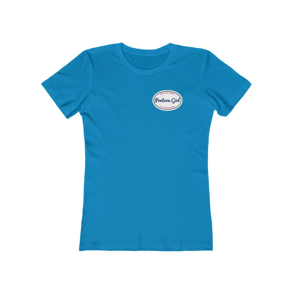 Classic Pontoon Girl Logo T Shirt - Style: Women's The Boyfriend Tee