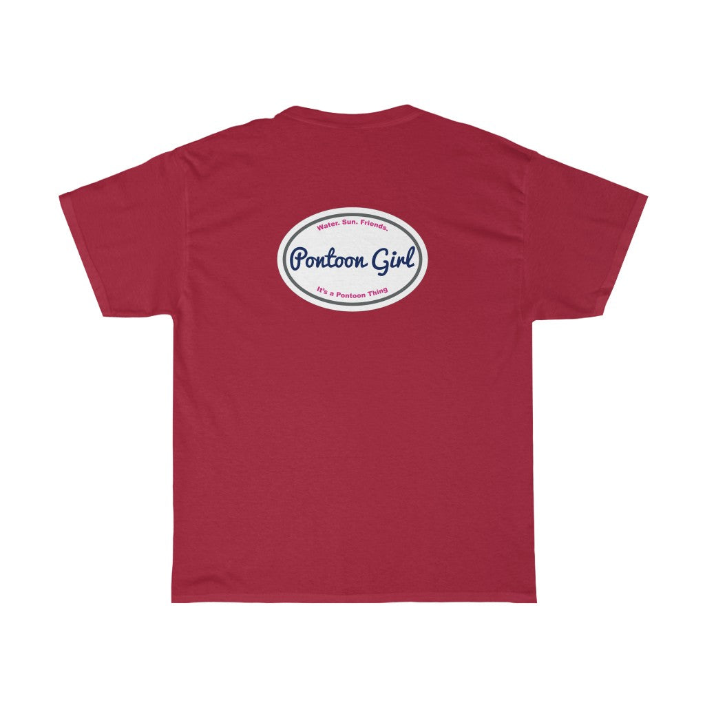 Classic Pontoon Girl Logo T Shrit - Style: Unisex Heavy Cotton Tee