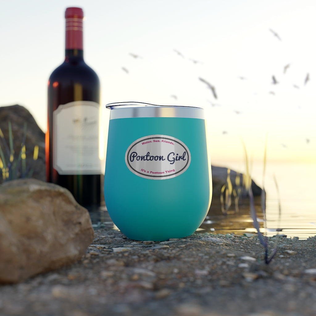 Classic Pontoon Girl - Insulated Cup - Wine Glass – Pontoon Girl