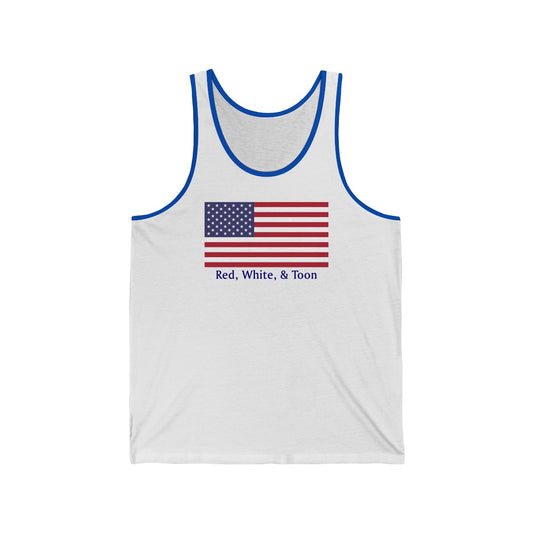 Tank Top - Classic Flag - Red White and Toon - TWO SIDED DESIGN