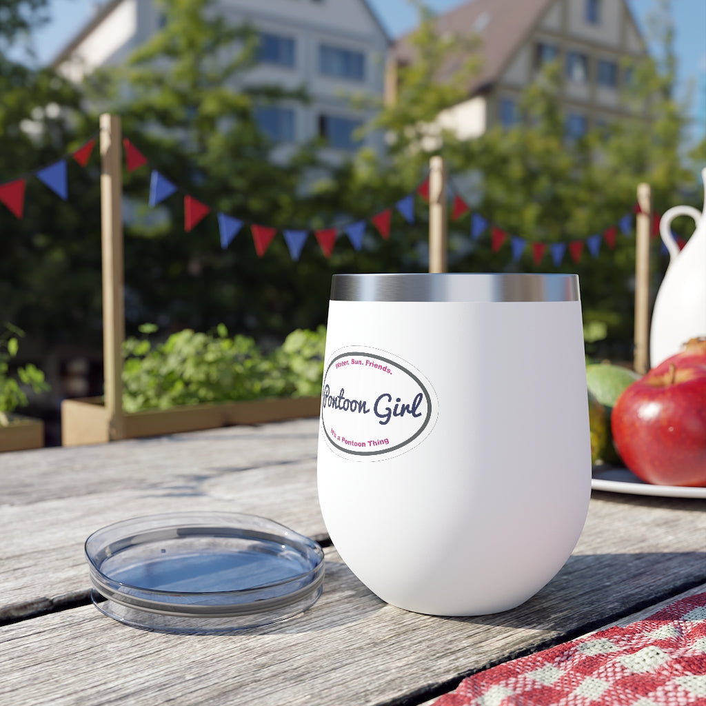 Classic Pontoon Girl - Insulated Cup - Wine Glass
